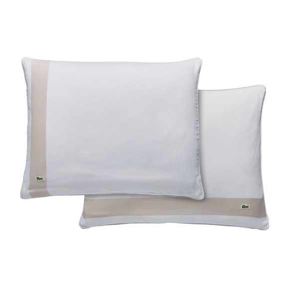 Lacoste Home Southfield 2 Piece Crossing Comforter Set, Twin - White - Picture 3 of 3